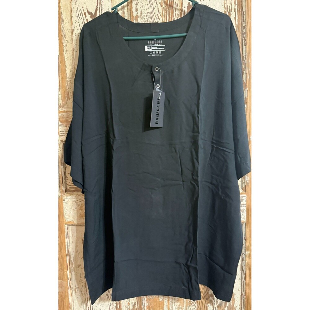 Men's RAWGEAR Raw Henley Rayon Shirt - Black - 2XL